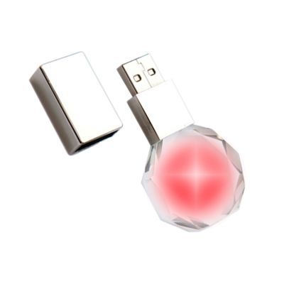 Флешка "Diamond" 16 Гб, красная подсветка-0