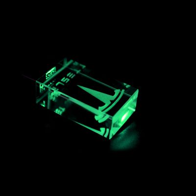 Флешка "Moon" 16 Гб, зеленая подсветка-1