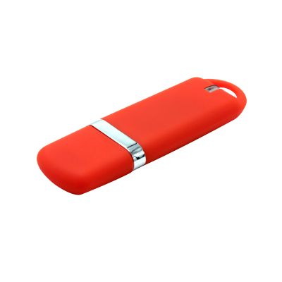 Флешка "Shape" с покрытием Софт Тач, 16 Гб, красная-0