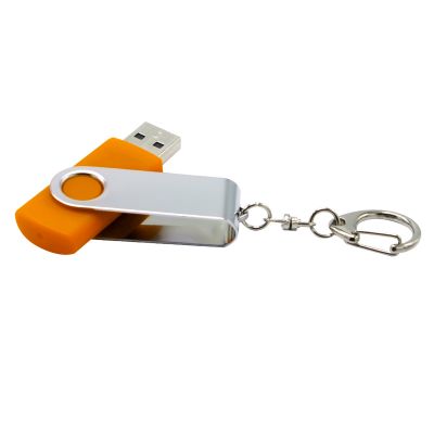 Флешка Twist 16 Гб в футляре, оранжевая-1