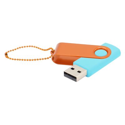 Флешка Designer To Go 2.0 USB 16Gb, бирюзовый/оранжевый-0