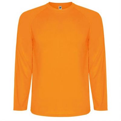 Спортивная футболка MONTECARLO L/S мужская, ФЛУОРЕСЦЕНТНЫЙ ОРАНЖЕВЫЙ M-0