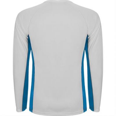 Спортивная футболка SHANGHAI L/S мужская, БЕЛЫЙ/КОРОЛЕВСКИЙ СИНИЙ 2XL-1