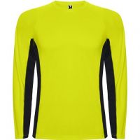 Спортивная футболка SHANGHAI L/S мужская, ФЛУОРЕСЦЕНТНЫЙ ЖЕЛТЫЙ/ЧЕРНЫЙ 2XL