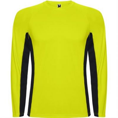 Спортивная футболка SHANGHAI L/S мужская, ФЛУОРЕСЦЕНТНЫЙ ЖЕЛТЫЙ/ЧЕРНЫЙ 2XL-0