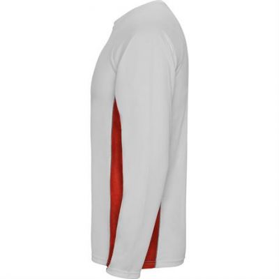 Спортивная футболка SHANGHAI L/S мужская, БЕЛЫЙ/КРАСНЫЙ 2XL-2