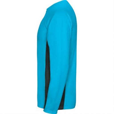 Спортивная футболка SHANGHAI L/S мужская, БИРЮЗОВЫЙ/ТЕМНЫЙ ГРАФИТ S-2