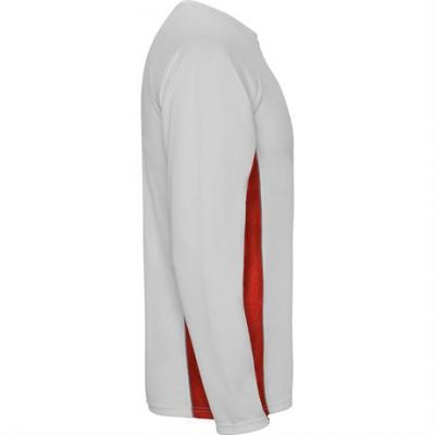 Спортивная футболка SHANGHAI L/S мужская, БЕЛЫЙ/КРАСНЫЙ 2XL-3