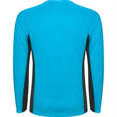 Спортивная футболка SHANGHAI L/S мужская, БИРЮЗОВЫЙ/ТЕМНЫЙ ГРАФИТ S-1