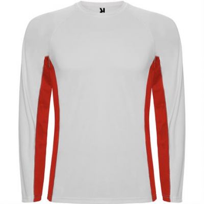 Спортивная футболка SHANGHAI L/S мужская, БЕЛЫЙ/КРАСНЫЙ 2XL-0