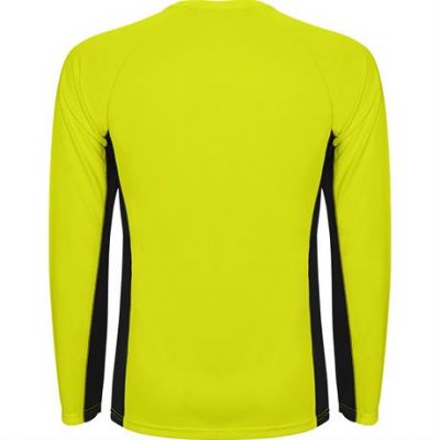 Спортивная футболка SHANGHAI L/S мужская, ФЛУОРЕСЦЕНТНЫЙ ЖЕЛТЫЙ/ЧЕРНЫЙ 2XL-1