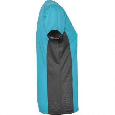 Спортивная футболка SHANGHAI WOMAN женская, БИРЮЗОВЫЙ/ТЕМНЫЙ ГРАФИТ S-3