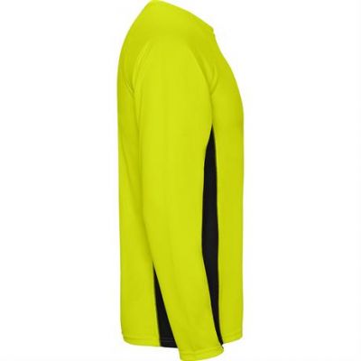 Спортивная футболка SHANGHAI L/S мужская, ФЛУОРЕСЦЕНТНЫЙ ЖЕЛТЫЙ/ЧЕРНЫЙ 2XL-3