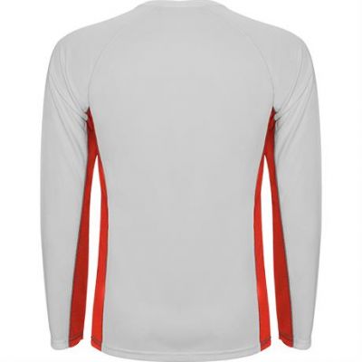 Спортивная футболка SHANGHAI L/S мужская, БЕЛЫЙ/КРАСНЫЙ 2XL-1