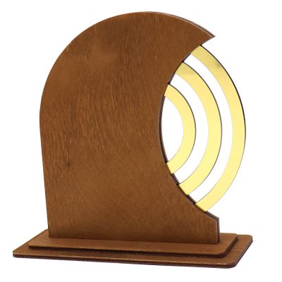 Вечный календарь из дерева TimeLore, коричневый / золотой-2