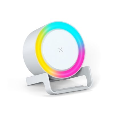 Беспроводная Bluetooth колонка U-Tone RGB c функцией беспроводной зарядки 15W, белый-0