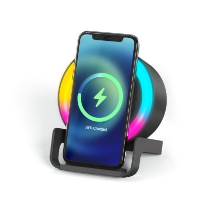 Беспроводная Bluetooth колонка U-Tone RGB c функцией беспроводной зарядки 15W, черный-1
