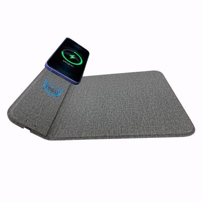 Коврик для мышки с беспроводной зарядкой Gratto, черный-1