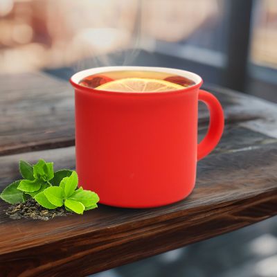 Кружка Camping, софт тач, красная-1