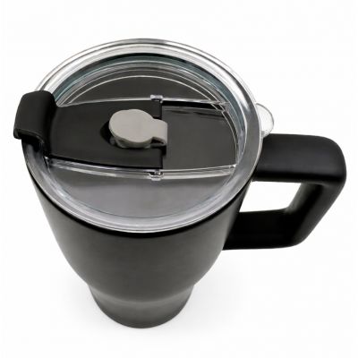 Кружка керамическая Stonely, чёрная-1