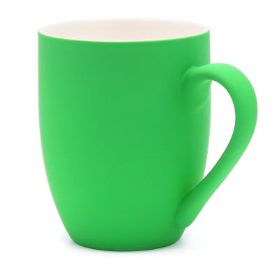Кружка Elegante, софт-тач, 350мл, зеленая-0
