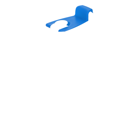 Крышка пластиковая к стакану стеклянному "Mango", синяя-0