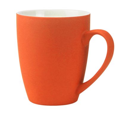 Кружка Elegante, софт-тач, 350мл, оранжевая-0