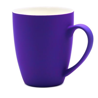 Кружка Elegante софт-тач 350мл, фиолетовая-0