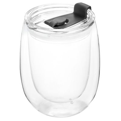 Стакан стеклянный Mango To Go, белый/чёрный-0