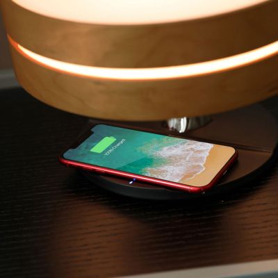 Интерьерная лампа с колонкой и беспроводной зарядкой Aronda-1