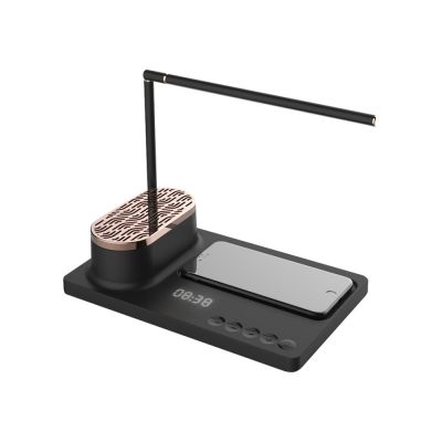 Интерьерная лампа c колонкой, беспроводной зарядкой и дисплеем Volando-0