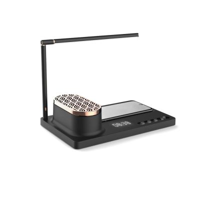 Интерьерная лампа c колонкой, беспроводной зарядкой и дисплеем Volando-1