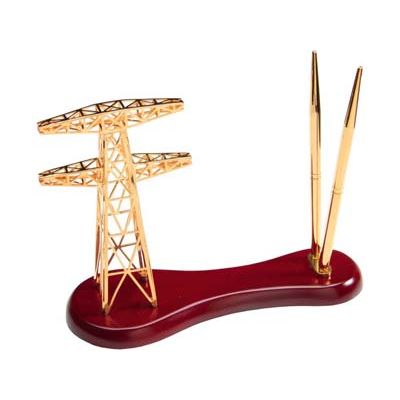 Настольный прибор «Энергия» золотистый/красное дерево 616729-0