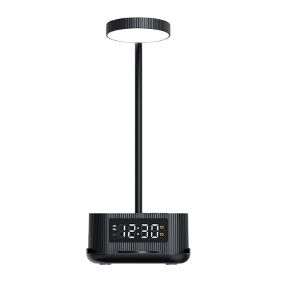 Настольный органайзер Crolly c беспроводной зарядкой 15W и лампой, черный-4