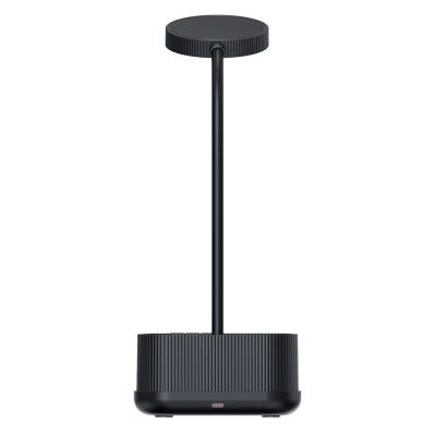 Настольный органайзер Crolly c беспроводной зарядкой 15W и лампой, черный-5