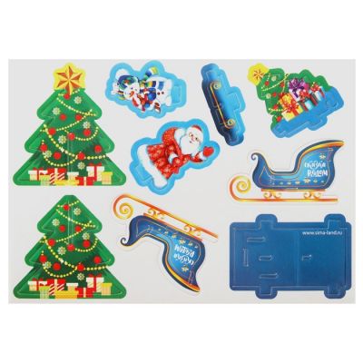 Конструктор фигурки"Сани Деда мороза" 3Д   3564572-2