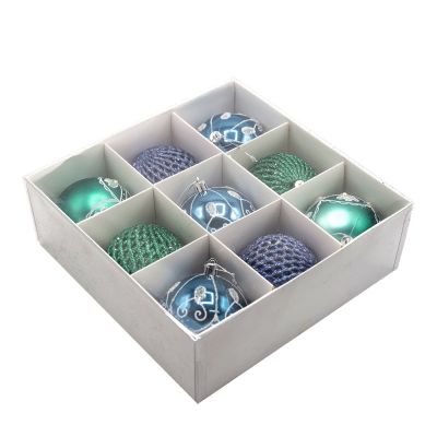 Набор новогодних пластиковых шаров №4 (9 шт.)-0