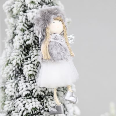 Новогоднее украшение рождественский ангел Бэгис,серый-0