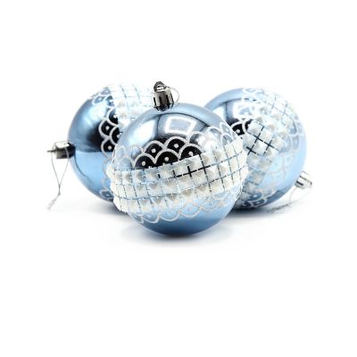 Набор новогодних пластиковых шаров №3 (3 шт)-0