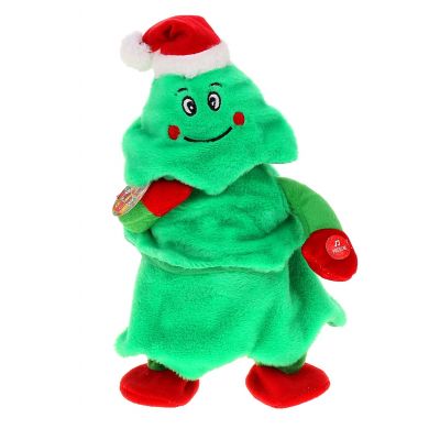 МЯГКАЯ ИГРУШКА МЕХАНИЧЕСКАЯ "ЕЛОЧКА" В КОЛПАКЕ ПОЕТ, ХОДИТ 333858-0