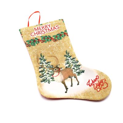 Сапожок подарочный новогодний №5 (олень бежевый)-0