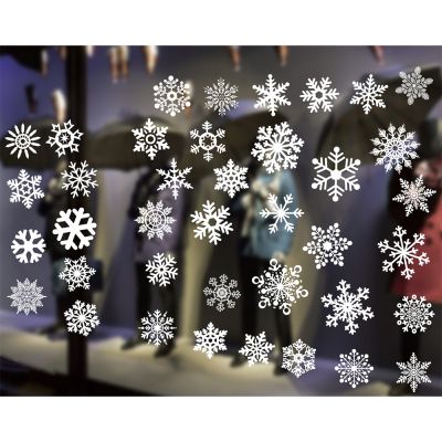 Самоклеящаяся наклейка (снежинки  2 шт. в рулоне)-1