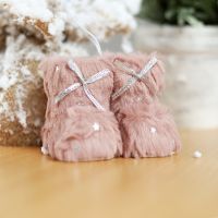 Новогоднее украшение (валенки) Бутс,розовый