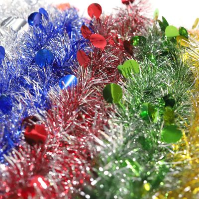 Новогодняя мишура с блестками-0