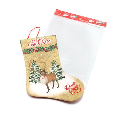 Сапожок подарочный новогодний №5 (олень бежевый)-1