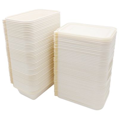 Набор контейнеров с крышкой из кукурузного крахмала, 1000 мл, 50 шт-2