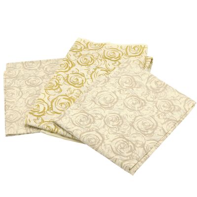 Биоразлагаемая скатерть, бело-золотая, набор 5шт-1