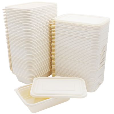 Набор контейнеров с крышкой из кукурузного крахмала, 1000 мл, 50 шт-3