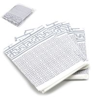 Биоразлагаемая скатерть, бело-серая, набор 5шт