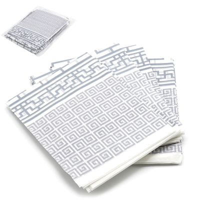 Биоразлагаемая скатерть, бело-серая, набор 5шт-0